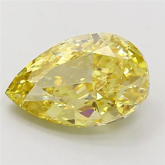 2.00ct Pear Lab Grown Diamond (Colour Fancy Intense Yellow, Clarity VS1, IGI Certified)
