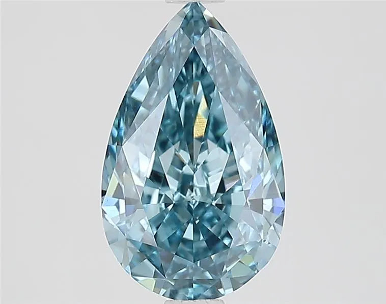 2.09ct Pear Lab Grown Diamond (Colour Fancy Vivid Blue, Clarity VVS2, IGI Certified)