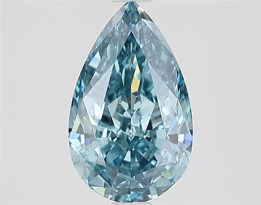 2.09ct Pear Lab Grown Diamond (Colour Fancy Vivid Blue, Clarity VVS2, IGI Certified)