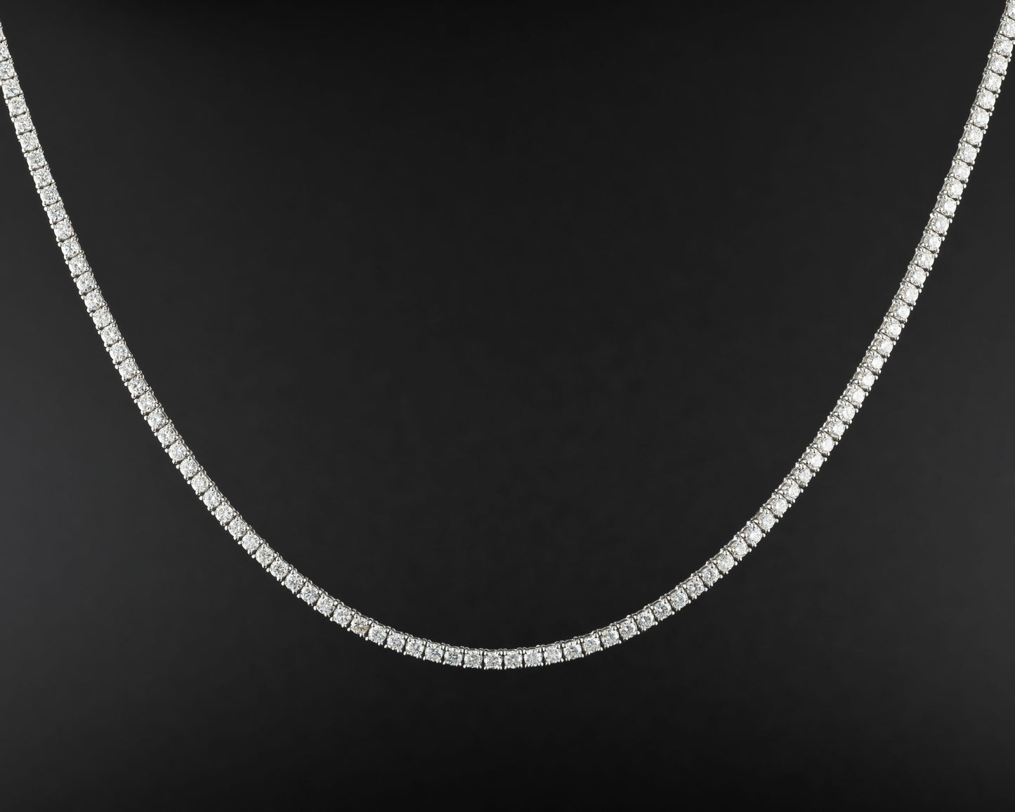 10 ctw Lab-Grown Diamond Prong Tennis Necklace