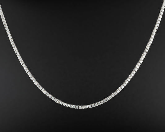 10 ctw Lab-Grown Diamond Prong Tennis Necklace