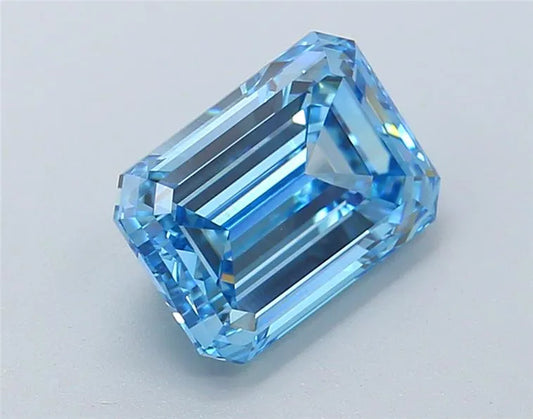 2.02ct Emerald Lab Grown Diamond (Colour Fancy Intense Blue, Clarity VVS2, IGI Certified)