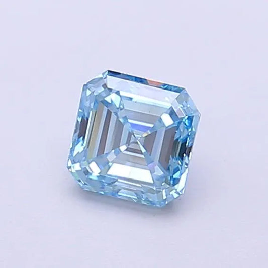 0.51ct Asscher Lab Grown Diamond (Colour Fancy Intense Blue, Clarity VS1, IGI Certified)