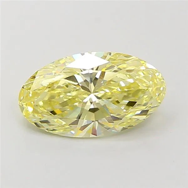 2.06ct Oval Lab Grown Diamond (Colour Fancy Intense Yellow, Clarity VVS2, IGI Certified)