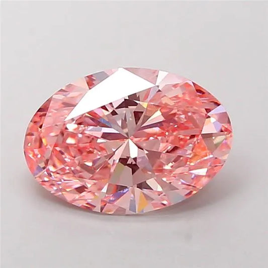 4.04ct Oval Lab Grown Diamond (Colour Fancy Vivid Pink, Clarity VS1, IGI Certified)