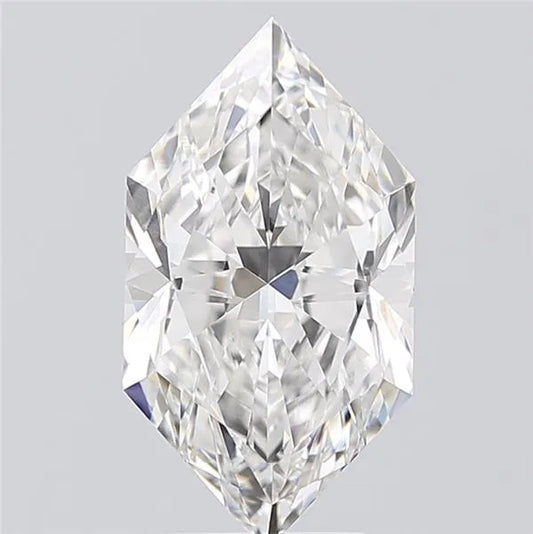 3.68ct Hexagonal Lab Grown Diamond (Colour F, Clarity VVS1, IGI Certified)