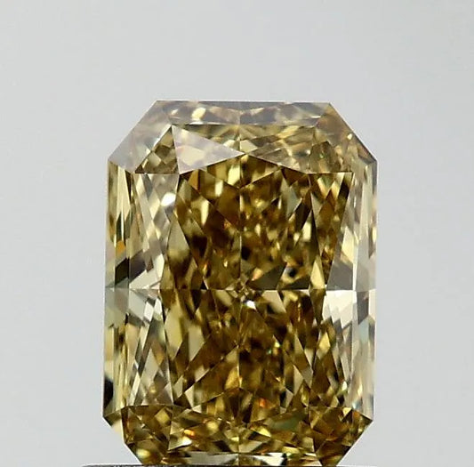 1.08ct Radiant Natural Diamond (Colour Fancy Deep Brownish Yellow, Clarity IF, GIA Certified)