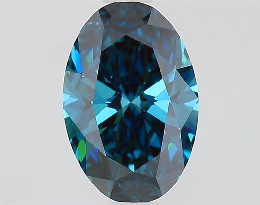1.03ct Oval Lab Grown Diamond (Colour Fancy Deep Blue, Clarity VVS2, IGI Certified)