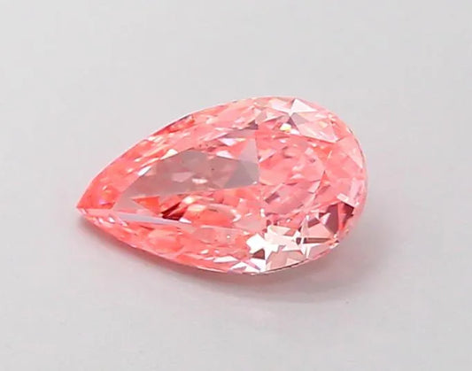 0.56ct Pear Lab Grown Diamond (Colour Fancy Vivid Pink, Clarity VS1, IGI Certified)