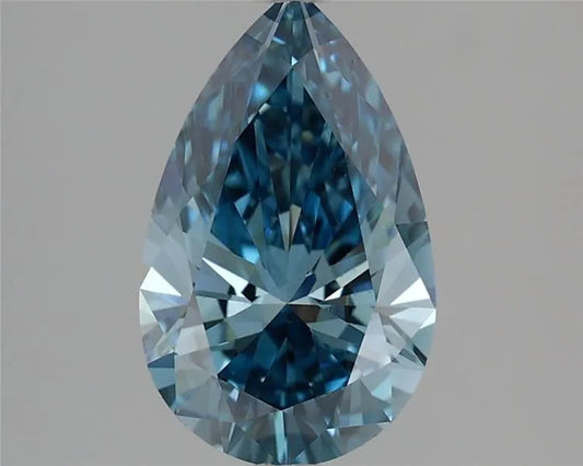 2.00ct Pear Lab Grown Diamond (Colour Fancy Vivid Blue, Clarity VS1, IGI Certified)