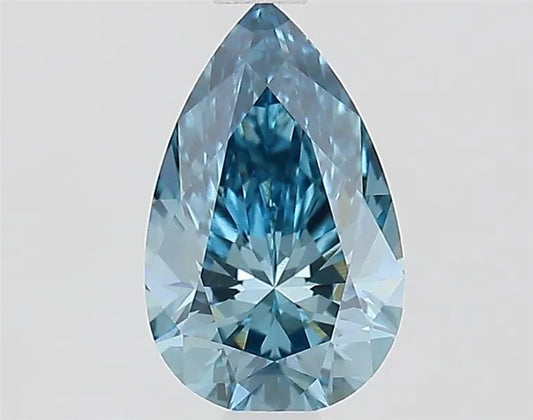 1.08ct Pear Lab Grown Diamond (Colour Fancy Vivid Blue, Clarity VS1, IGI Certified)