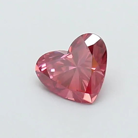 1.00ct Heart Lab Grown Diamond (Colour Fancy Vivid Brownish Pink, Clarity VS2, IGI Certified)