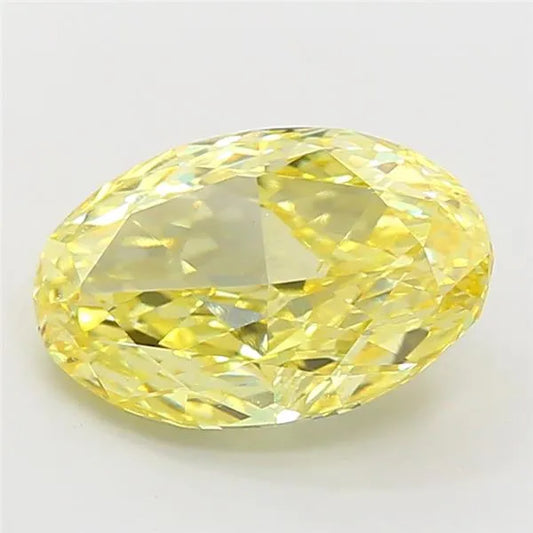 4.02ct Oval Lab Grown Diamond (Colour Fancy Intense Yellow, Clarity VS1, IGI Certified)