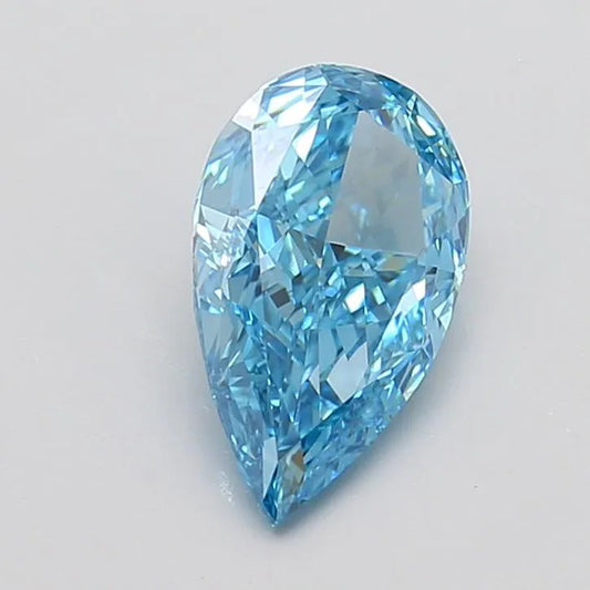 2.01ct Pear Lab Grown Diamond (Colour Fancy Vivid Blue, Clarity VS1, IGI Certified)