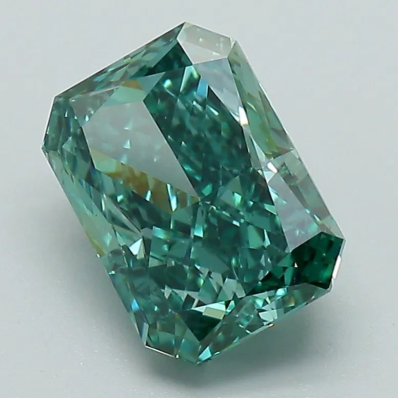 2.28ct Radiant Lab Grown Diamond (Colour Fancy Vivid Green, Clarity VS1, IGI Certified)