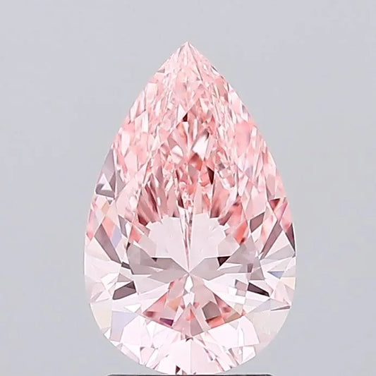 2.00ct Pear Lab Grown Diamond (Colour Fancy Vivid Pink, Clarity VVS2, IGI Certified)