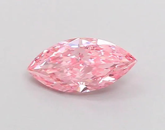 0.42ct Marquise Lab Grown Diamond (Colour Fancy Vivid Pink, Clarity VVS2, IGI Certified)