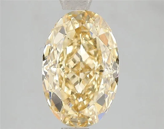 3.05ct Oval Lab Grown Diamond (Colour Fancy Intense Yellow, Clarity VVS2, IGI Certified)
