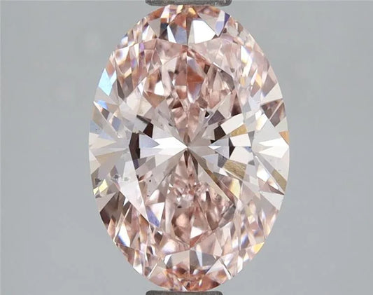 2.00ct Oval Lab Grown Diamond (Colour Fancy Intense Pink, Clarity SI1, IGI Certified)