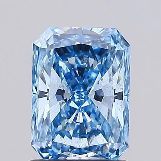 1.01ct Radiant Lab Grown Diamond (Colour Fancy Vivid Blue, Clarity SI1, IGI Certified)