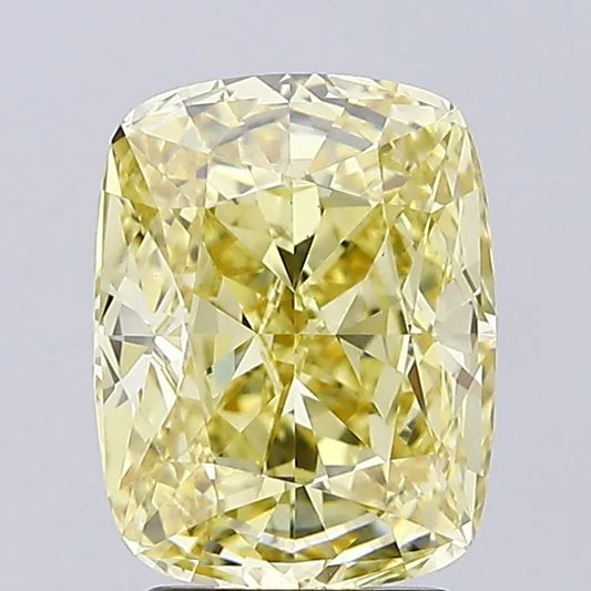 3.04ct Cushion modified Lab Grown Diamond (Colour Fancy Intense Yellow, Clarity VS1, IGI Certified)