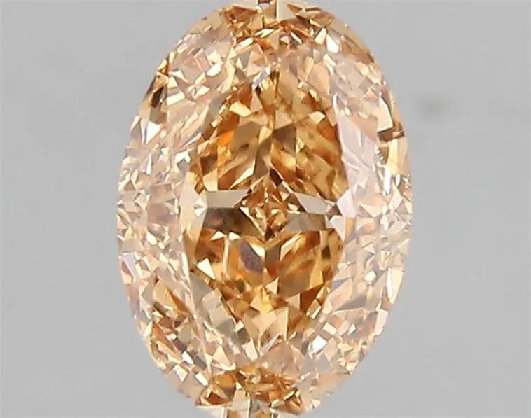 1.60ct Oval Lab Grown Diamond (Colour Fancy Intense Brownish Orange, Clarity SI1, IGI Certified)