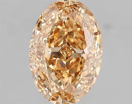 1.60ct Oval Lab Grown Diamond (Colour Fancy Intense Brownish Orange, Clarity SI1, IGI Certified)