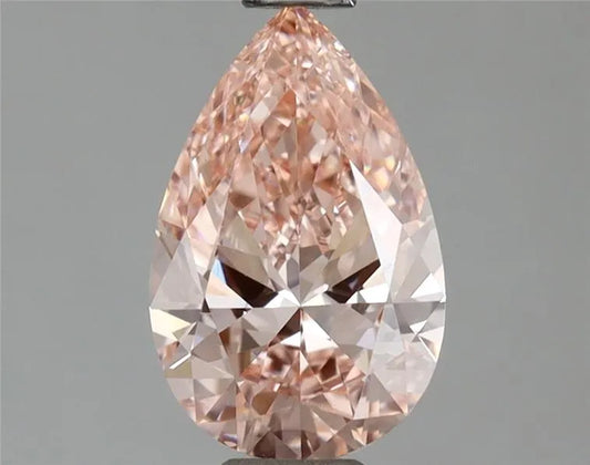 0.99ct Pear Lab Grown Diamond (Colour Fancy Vivid Pink, Clarity VS1, IGI Certified)