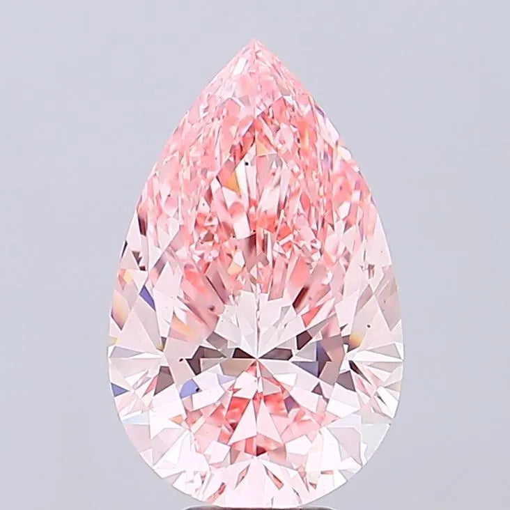 8.00ct Pear Lab Grown Diamond (Colour Fancy Intense Pink, Clarity VS2, IGI Certified)