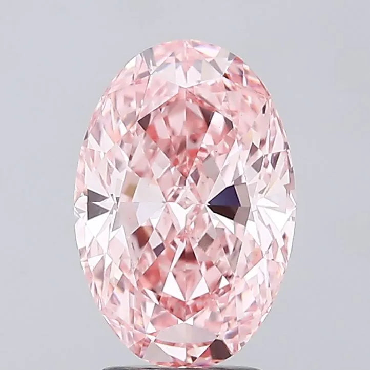 3.60ct Oval Lab Grown Diamond (Colour Fancy Vivid Pink, Clarity VS1, IGI Certified)