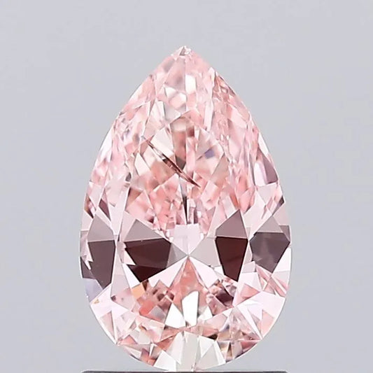1.00ct Pear Lab Grown Diamond (Colour Fancy Vivid Pink, Clarity SI2, IGI Certified)