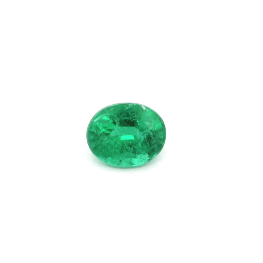 1.54ct Oval Natural Emerald (Colour Green, Clarity Moderately Included, Cut Faceted)