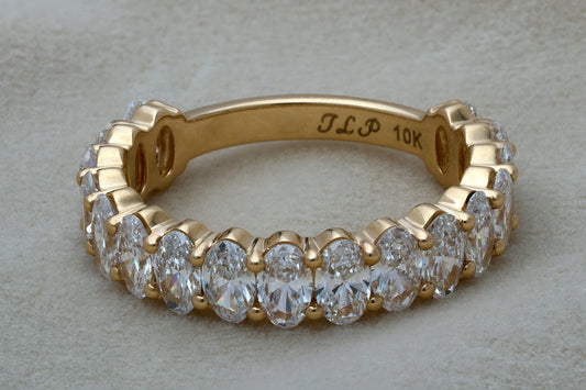 Three-Quarter Oval Wedding or Stacking Band