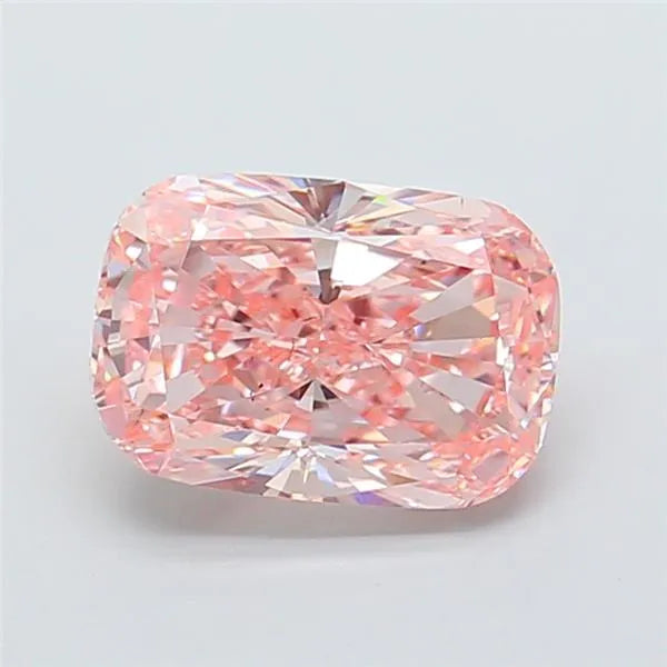 3.00ct Cushion modified Lab Grown Diamond (Colour Fancy Intense Pink, Clarity VS1, IGI Certified)