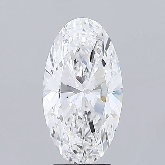 3.00ct Oval Lab Grown Diamond (Colour D, Clarity VVS1, IGI Certified)