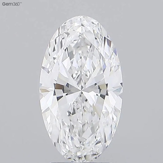 3.00ct Oval Lab Grown Diamond (Colour E, Clarity VS1, IGI Certified)