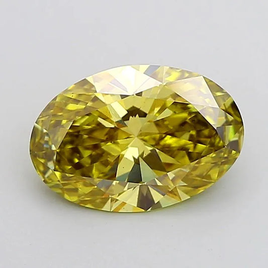 3.00ct Oval Lab Grown Diamond (Colour Fancy Intense Brownish Yellow, Clarity VS2, IGI Certified)