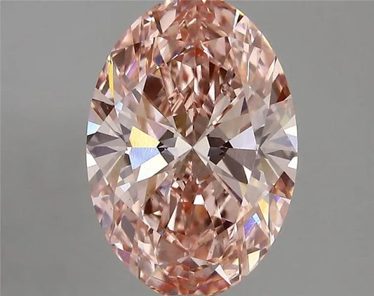 3.00ct Oval Lab Grown Diamond (Colour Fancy Vivid Pink, Clarity VS1, IGI Certified)