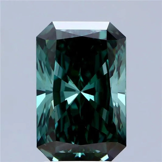 3.00ct Radiant Lab Grown Diamond (Colour Fancy Vivid Green, Clarity VS2, IGI Certified)