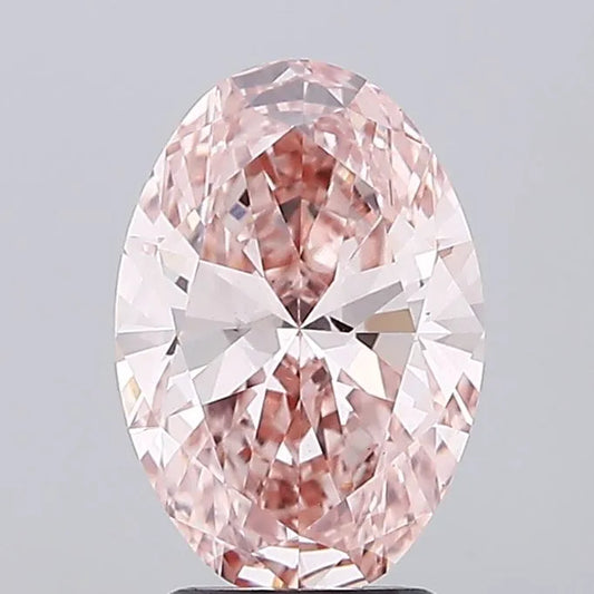 3.01ct Oval Lab Grown Diamond (Colour Fancy Intense Pink, Clarity VS1, IGI Certified)