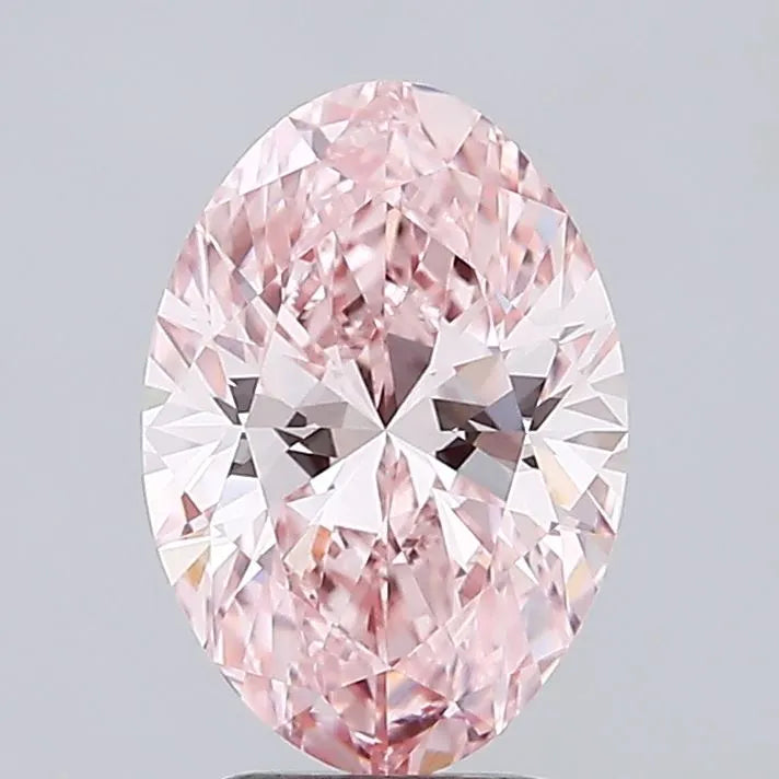 3.01ct Oval Lab Grown Diamond (Colour Fancy Intense Pink, Clarity VVS2, IGI Certified)