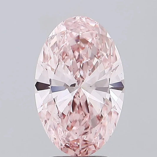 3.01ct Oval Lab Grown Diamond (Colour Fancy Vivid Pink, Clarity VS2, IGI Certified)