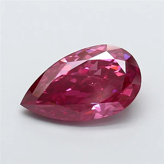 3.01ct Pear Lab Grown Diamond (Colour Fancy Vivid Pink, Clarity VS2, IGI Certified)