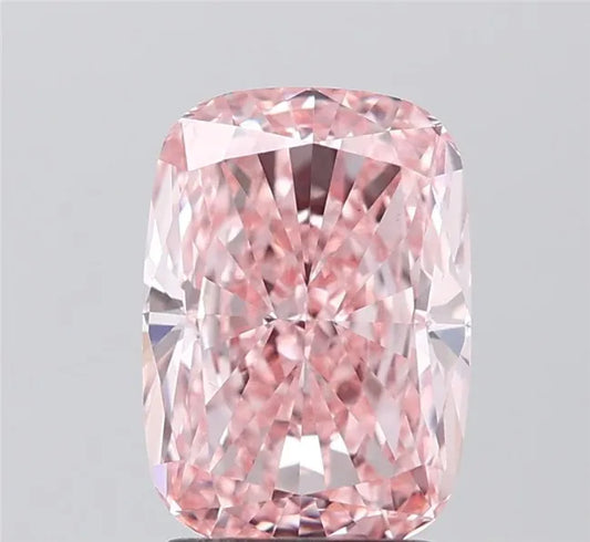 3.02ct Cushion modified Lab Grown Diamond (Colour Fancy Vivid Pink, Clarity VVS2, IGI Certified)