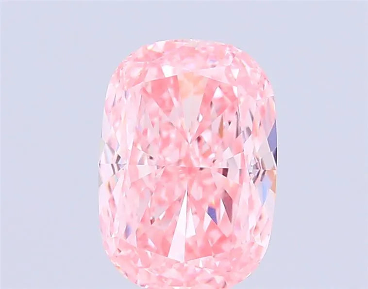 3.02ct Cushion modified Lab Grown Diamond (Colour Fancy Vivid Pink, Clarity VVS2, IGI Certified)