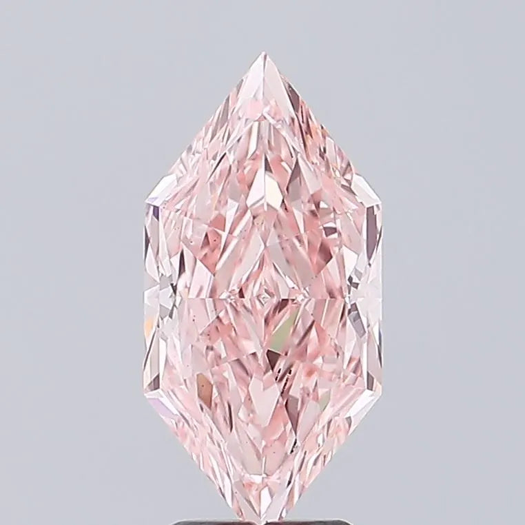 3.02ct Hexagonal Lab Grown Diamond (Colour Fancy Vivid Pink, Clarity VS1, IGI Certified)