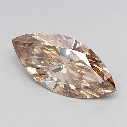 3.02ct Marquise Lab Grown Diamond (Colour Fancy Brown, Clarity VS1, IGI Certified)