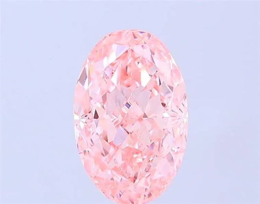 3.02ct Oval Lab Grown Diamond (Colour Fancy Intense Pink, Clarity VVS2, IGI Certified)