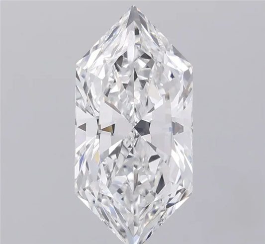 3.03ct Hexagonal Lab Grown Diamond (Colour E, Clarity VVS2, IGI Certified)