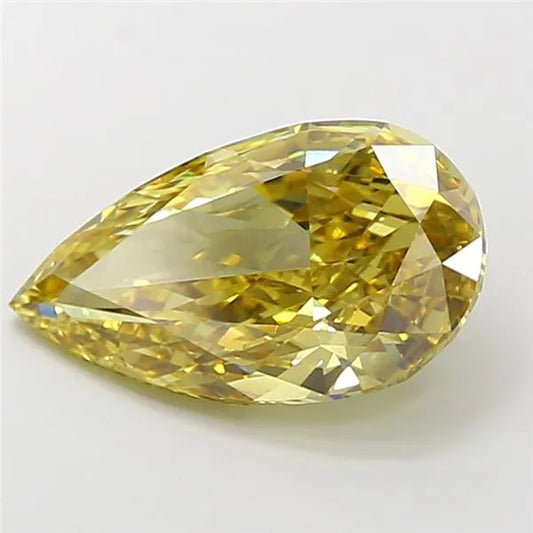 3.03ct Pear Lab Grown Diamond (Colour Fancy Intense Yellow, Clarity VVS2, IGI Certified)